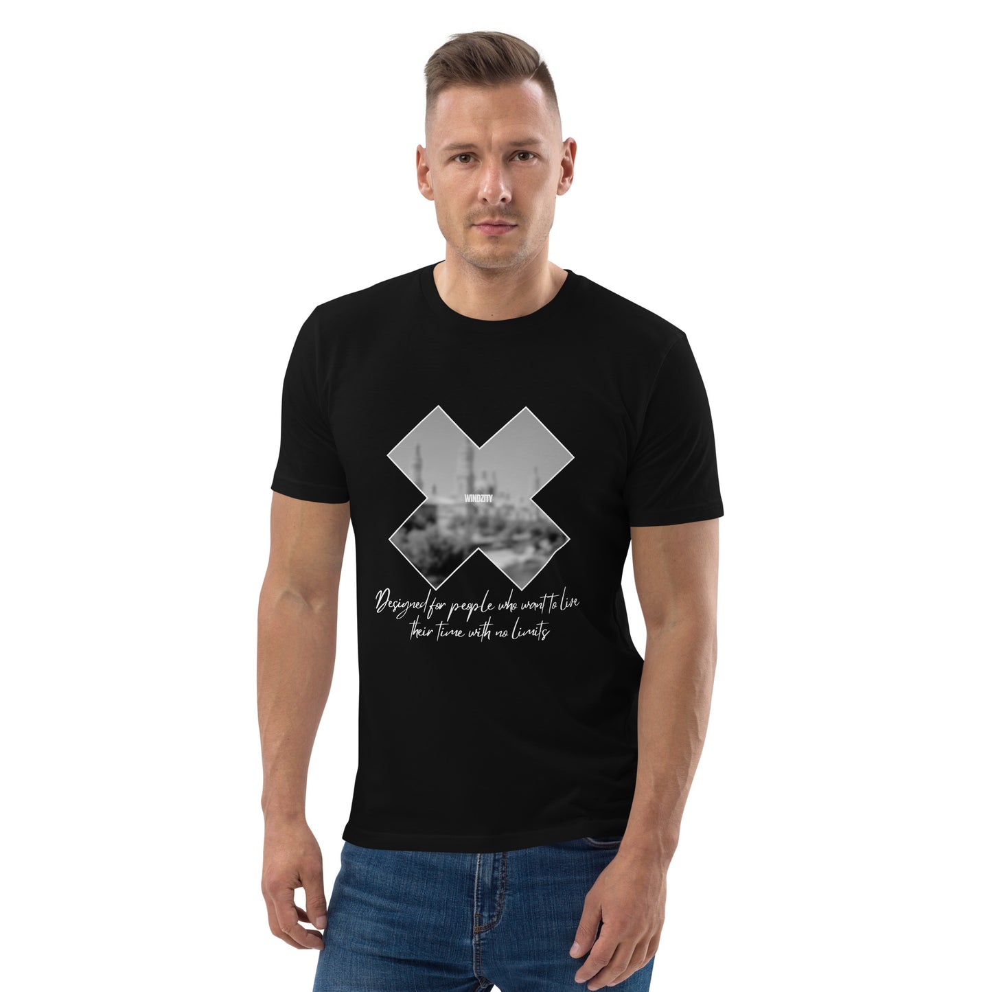 Camiseta de algodón orgánico unisex Life with no limits Black