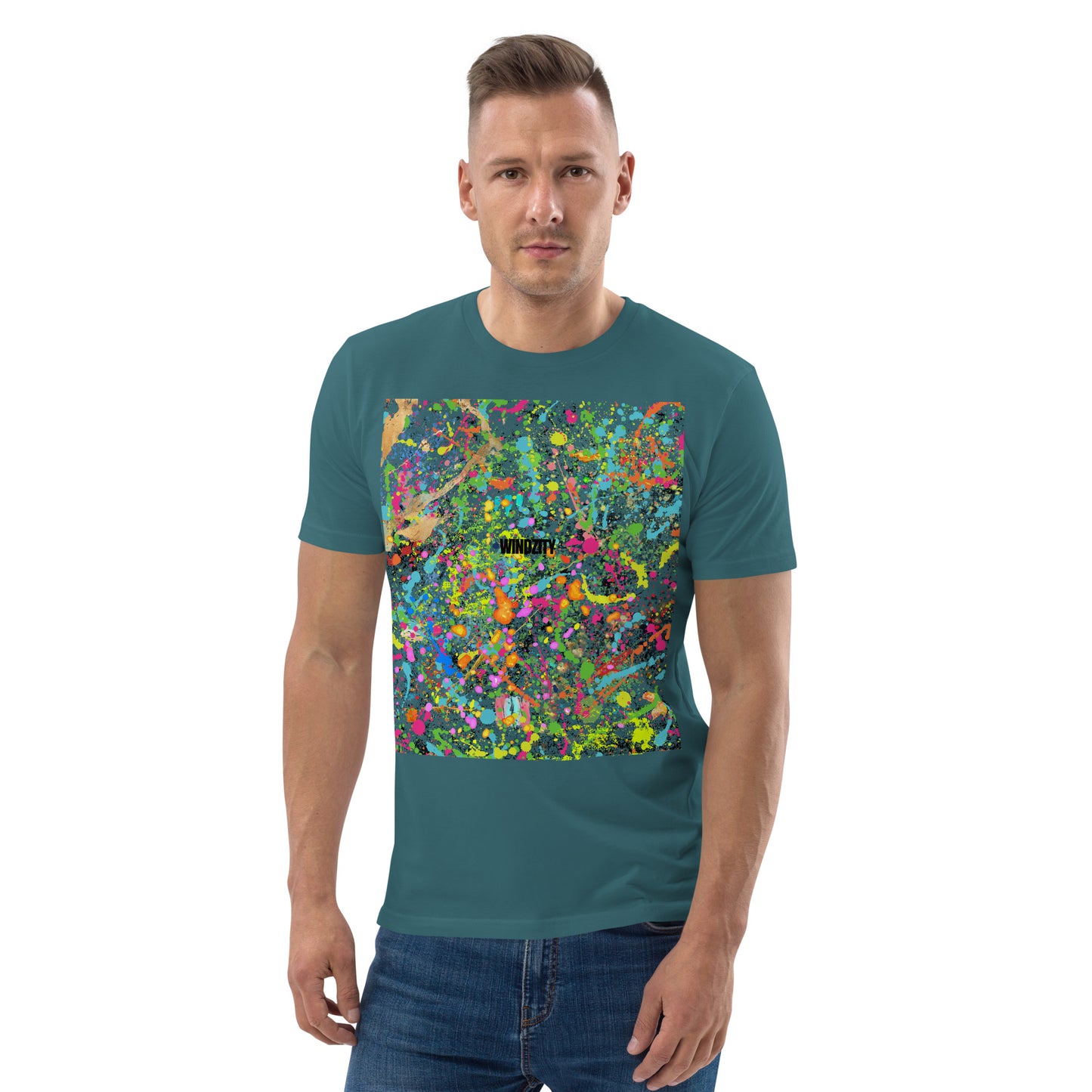 Camiseta de algodón orgánico unisex pintura